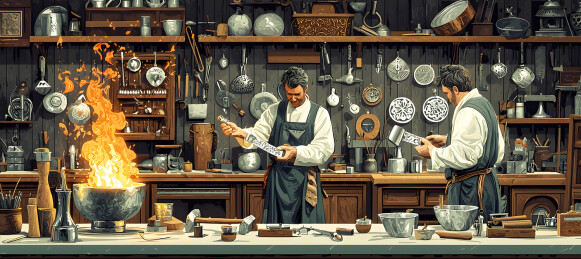 传统工艺手工制作银饰插图