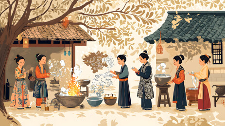 传统工艺手工制作银饰插图