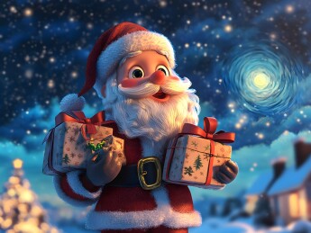 星空下的圣诞老人 
