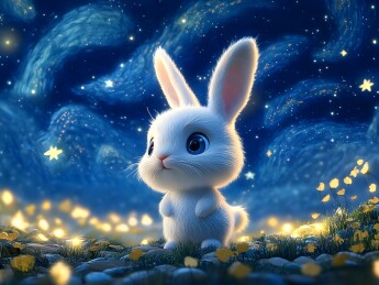 星空下的小白兔