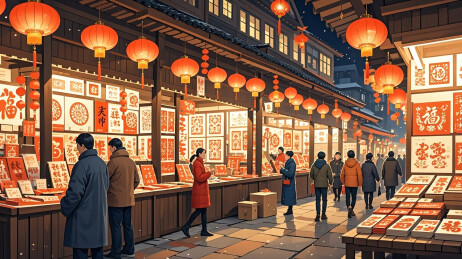 传统文化烟火气集市庙会