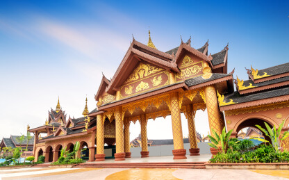 云南西双版纳傣族园特色建筑