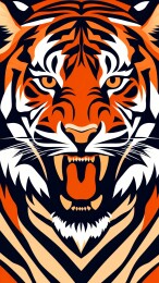 竖屏老虎头像壁纸