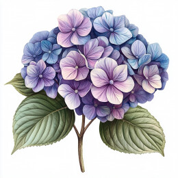水彩风绣球花花朵