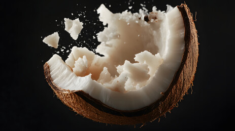 黑底高清椰肉飞溅图