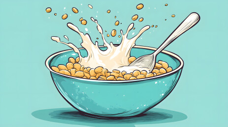 健康低脂麦片食物