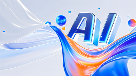 AI科技展板海报首图