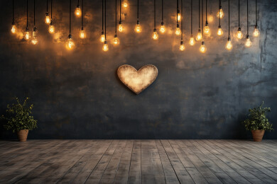 温馨心形装饰墙