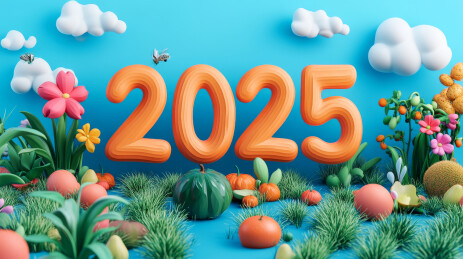 2025年新年文字背景图