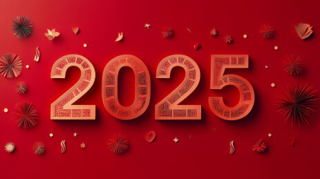 2025年新年文字背景图