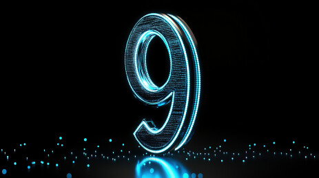 蓝色光环数字9