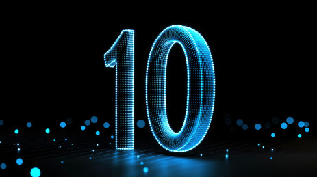 蓝色光环数字10
