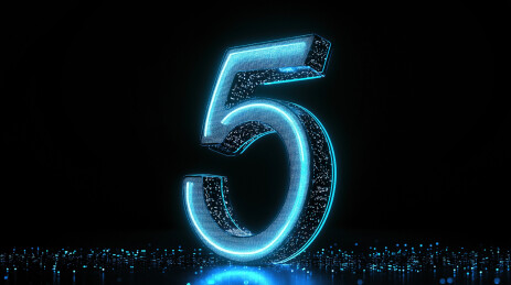 蓝色光环数字5