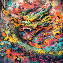 彩色龙画主题