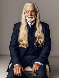 欧美老年男性人物商务形象照