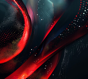 红黑抽象粒子海报 