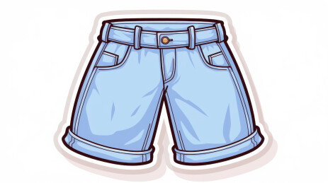 牛仔裤服装卡通插画