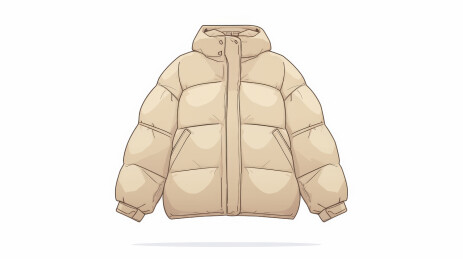 羽绒服服饰卡通插画