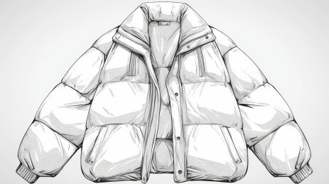 羽绒服服饰卡通插画