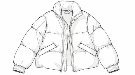 羽绒服服饰卡通插画