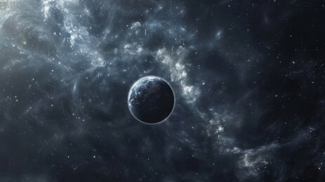 宇宙深处的蓝色星球