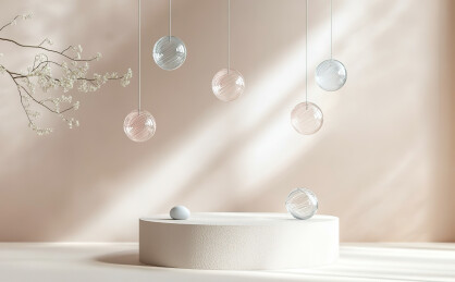 悬挂在天花板上的照明设备的低角度视图