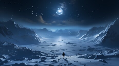 数码科技冰雪户外风景海报网页PPT背景