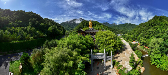 老君山道教圣地老子雕像全景图