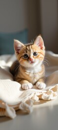 阳光角落里的小猫