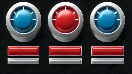 彩色控制旋钮和按钮