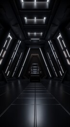 黑未来科幻通道空间竖屏背景