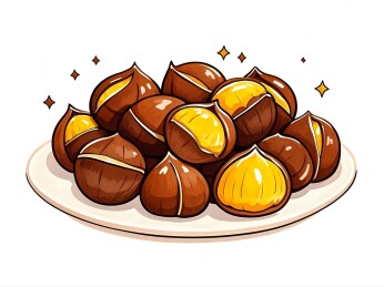 板栗插画