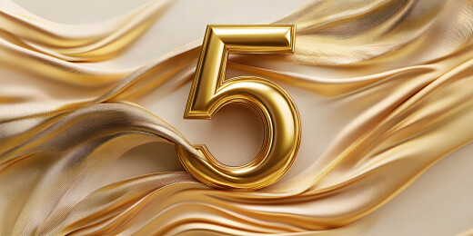 3D金色数字倒计时周年庆海报