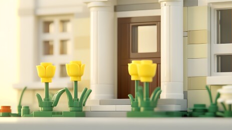 童话般的小屋建筑模型