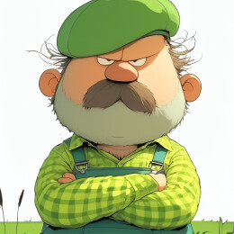 一个戴着帽子的大胡子老头