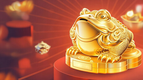 金光闪闪的招财金蟾