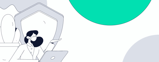 商务网络安全人物扁平矢量概念运营手绘插画