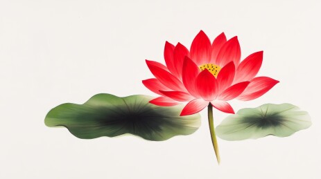 红莲与绿叶