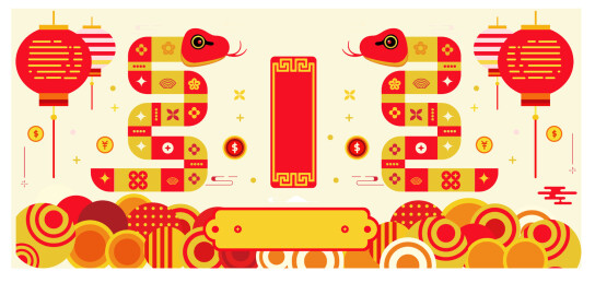 传统的中国蛇年插图矢量2025年