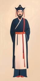 古代官服人物手绘图