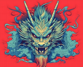 怒吼的青龙图腾