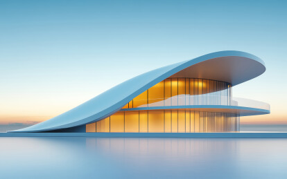 极简的现代建筑艺术和空间结构