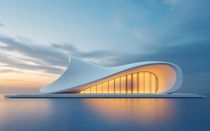 极简的现代建筑艺术和空间结构