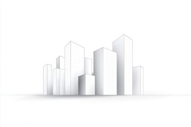 城市建筑线框图