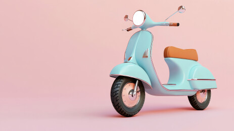 复古浪漫的轻型摩托车