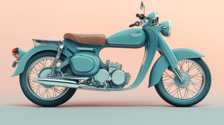 复古轻便摩托车
