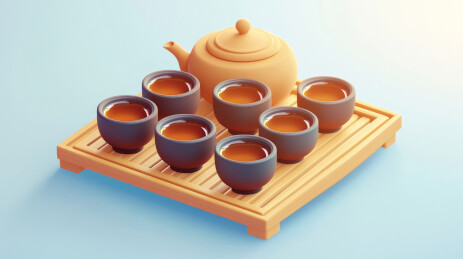 茶具茶道意境图
