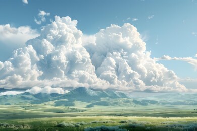 草原上的积雨云