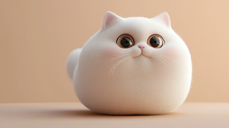 萌宠白胖猫