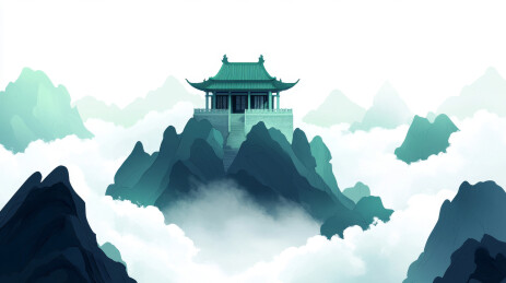 云端上的古刹